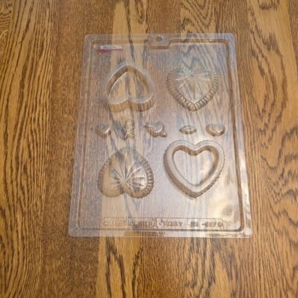 Life of the Party Heart Chocolate Candy Soap Mold Clear Plastic ZM-007